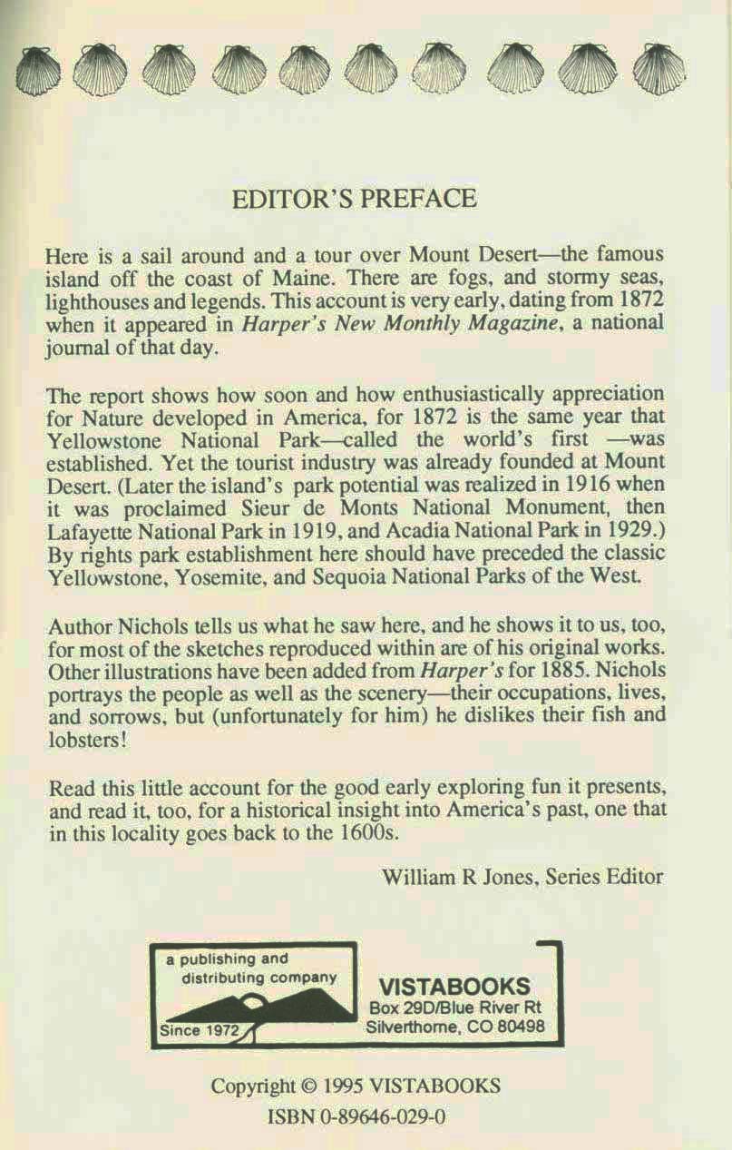 Mount Desert, 1872: an early history of the Maine island that is now Acadia National Park. vist0029b